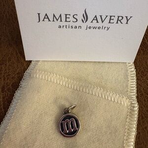 James Avery Silver “m” Charm